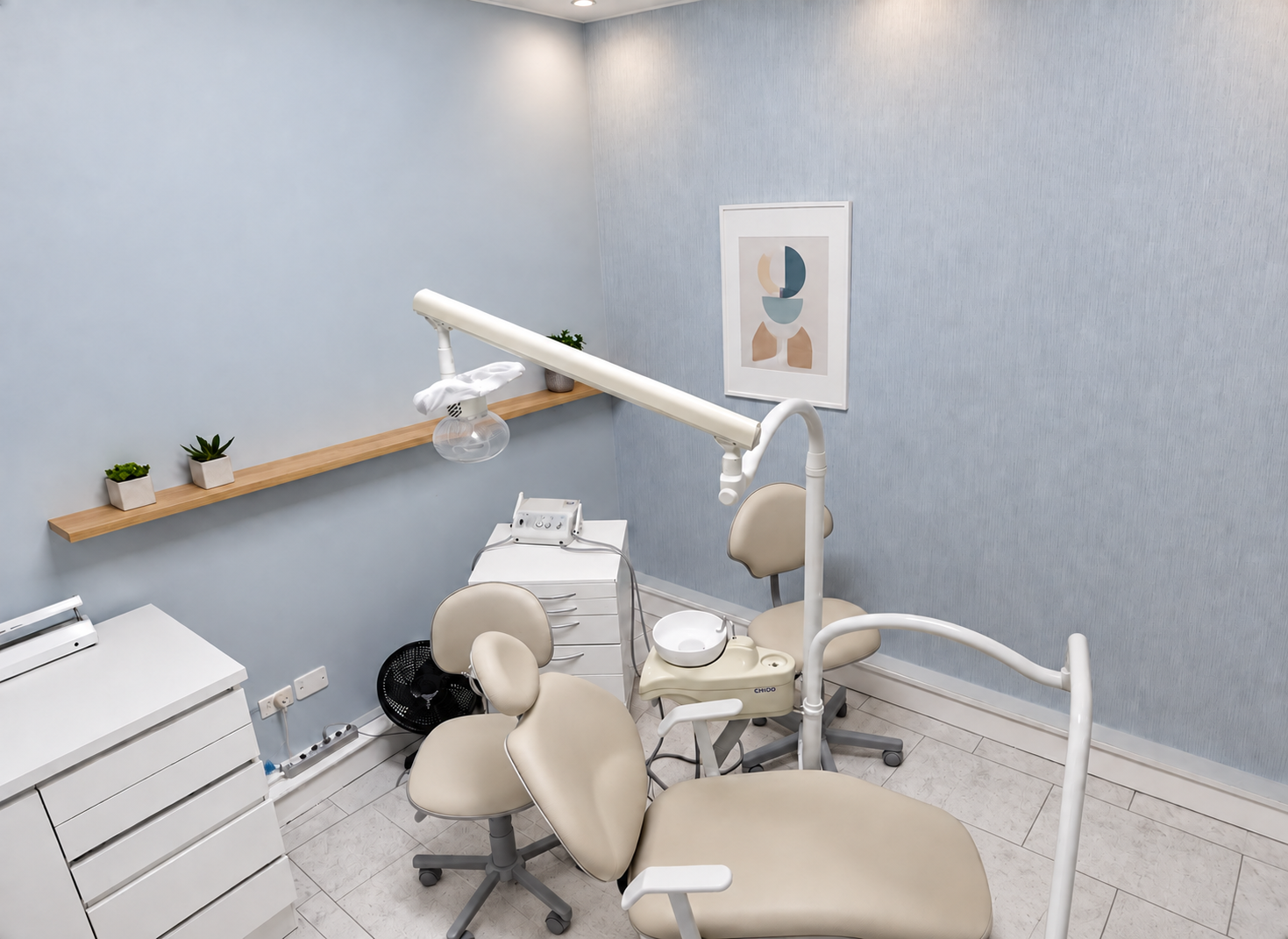 Sala de atendimento odontológico da clínica da Dra. Marila Gomes